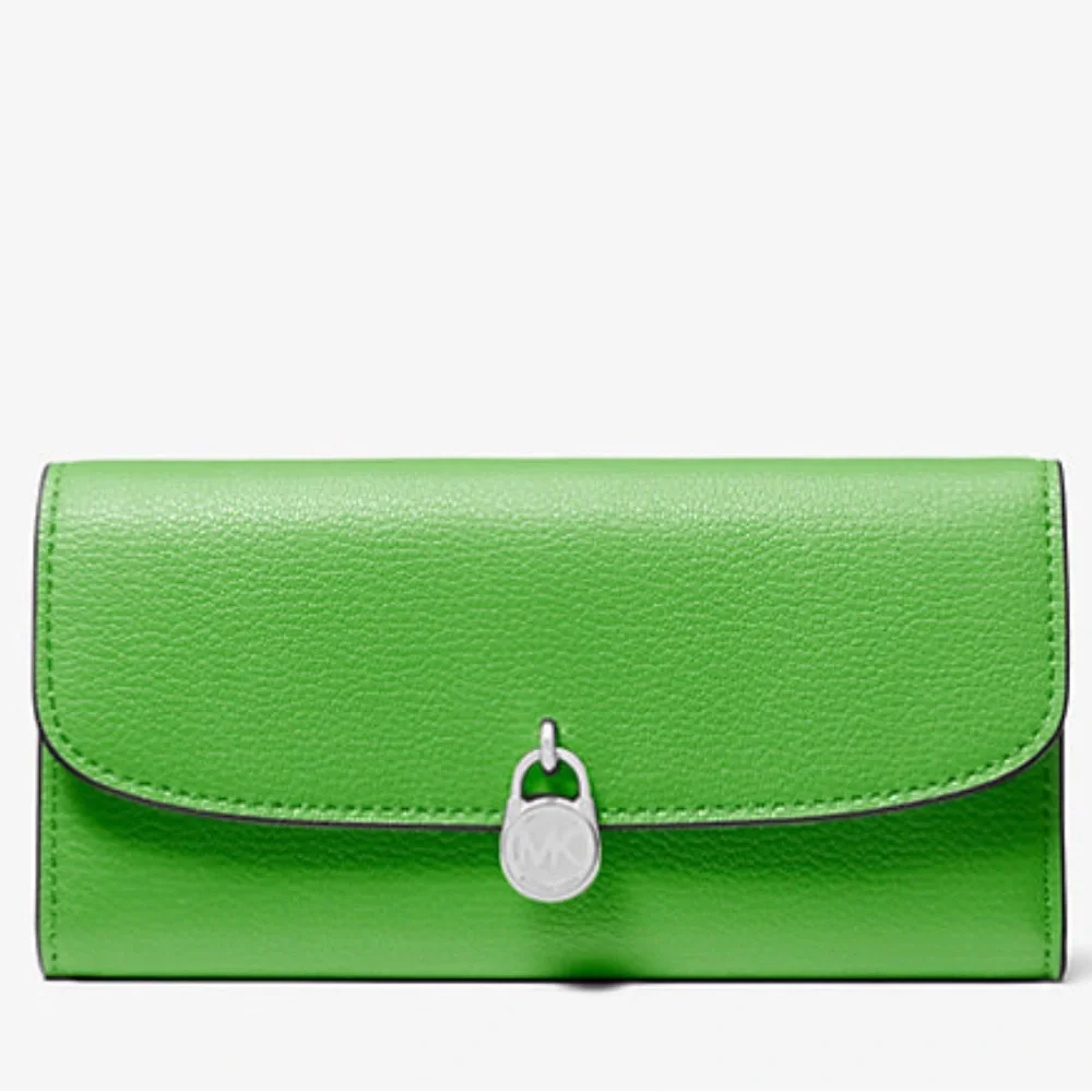 Michael Kors Hamilton Large Leather Flap Continental Wallet Dragonfruit NWT